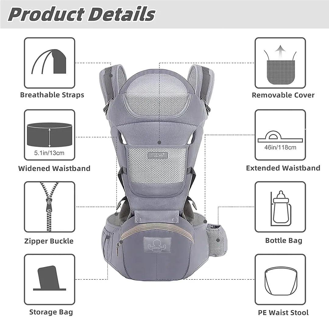 Mochila porta bebes ergonómica asiento - Comercializadora 1018