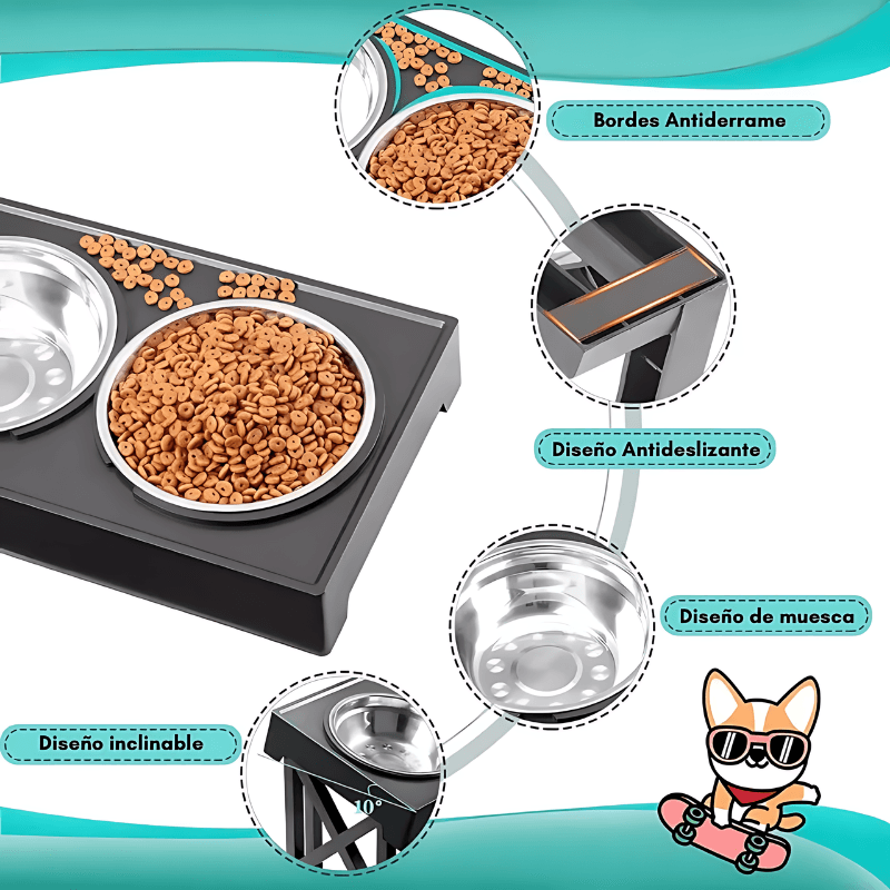 Comedero Bebedero Ajustable - Comercializadora 1018