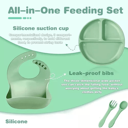 Vajilla Bebe Silicona Kit Alimentacion - Comercializadora 1018