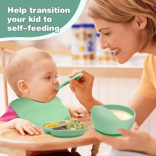 Vajilla Bebe Silicona Kit Alimentacion - Comercializadora 1018