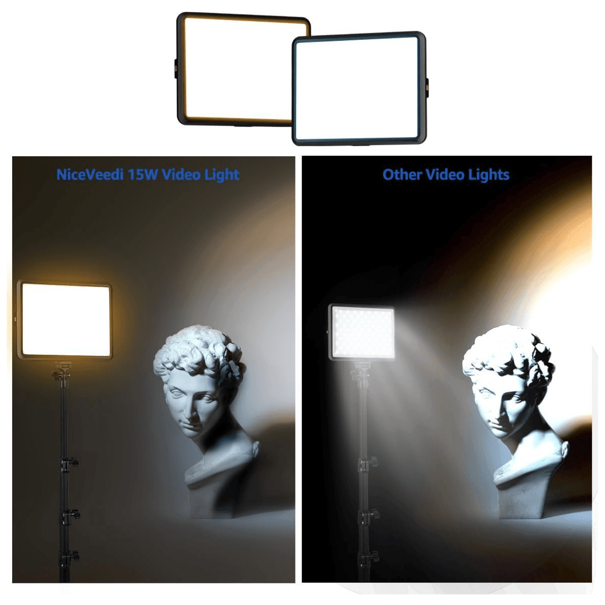Cuadrado de Luz LED 48 cm Trípode 2.1 M - Comercializadora 1018
