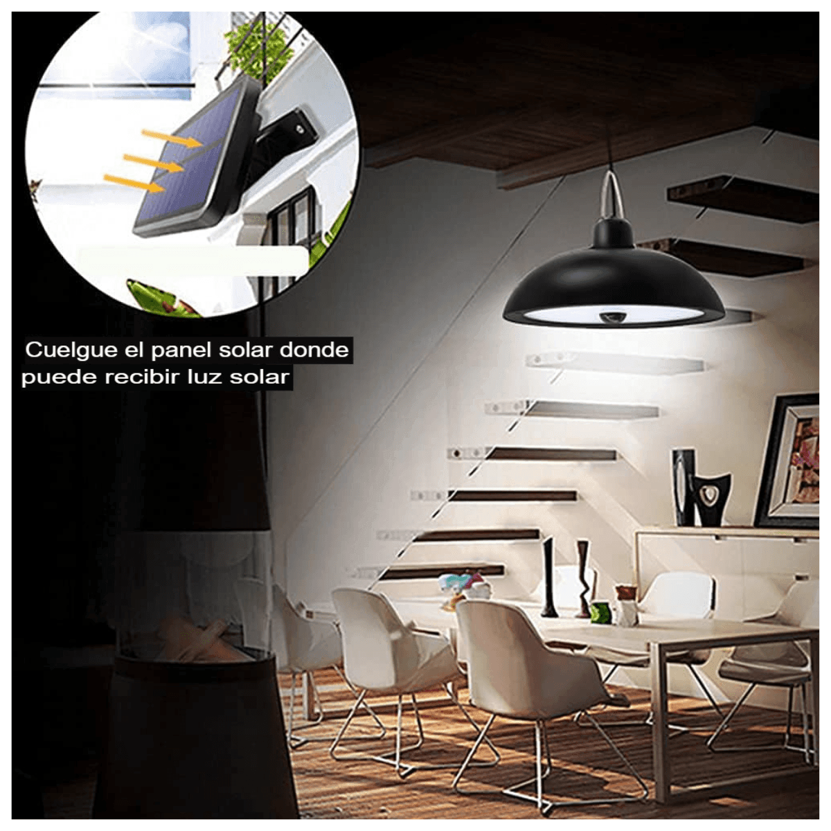 Lámpara led solar con control remoto - Comercializadora 1018