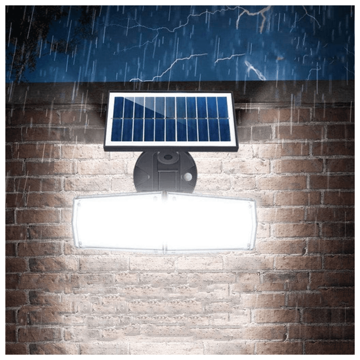 Doble lámpara ancha Led solar - Comercializadora 1018