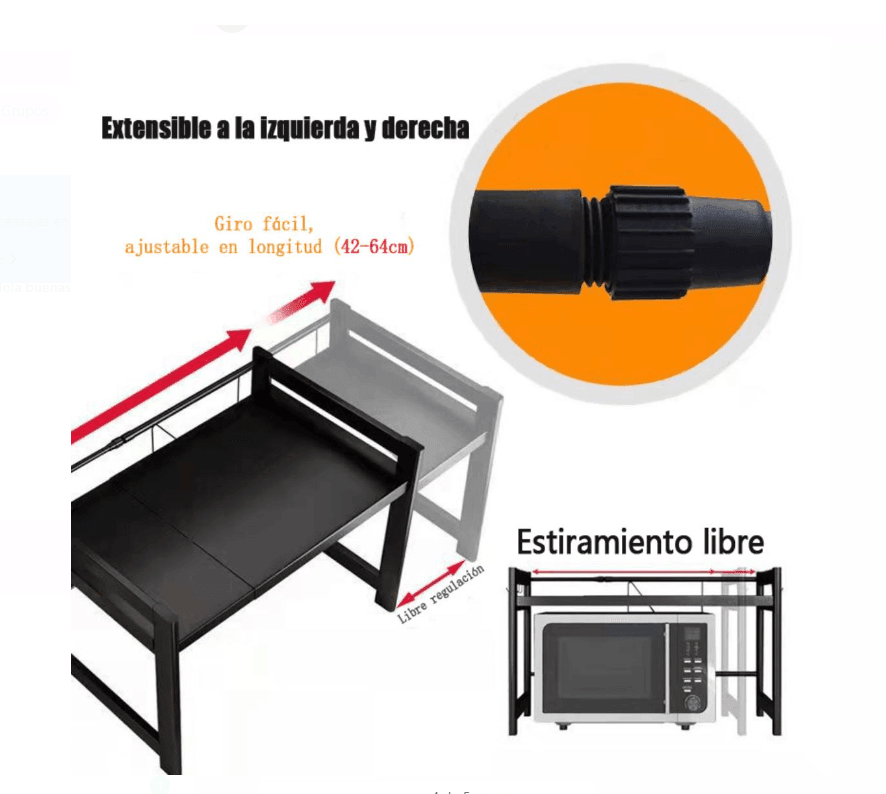 Estante extensible de microondas - Comercializadora 1018
