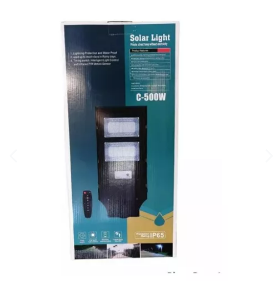 Foco solar 500W exterior con soporte