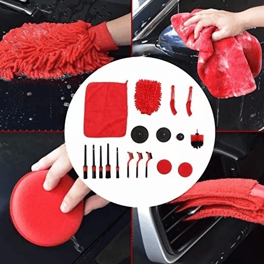 Set de 18 cepillos de limpieza para Interior y exterior de vehículos - Comercializadora 1018