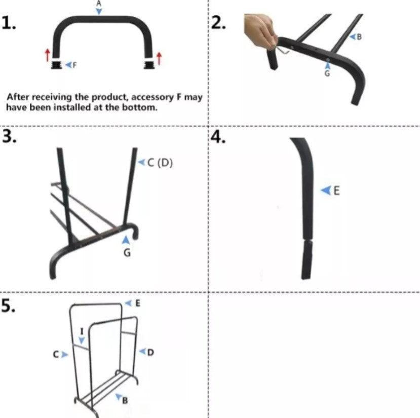 Perchero Metalico doble Organizador - Comercializadora 1018